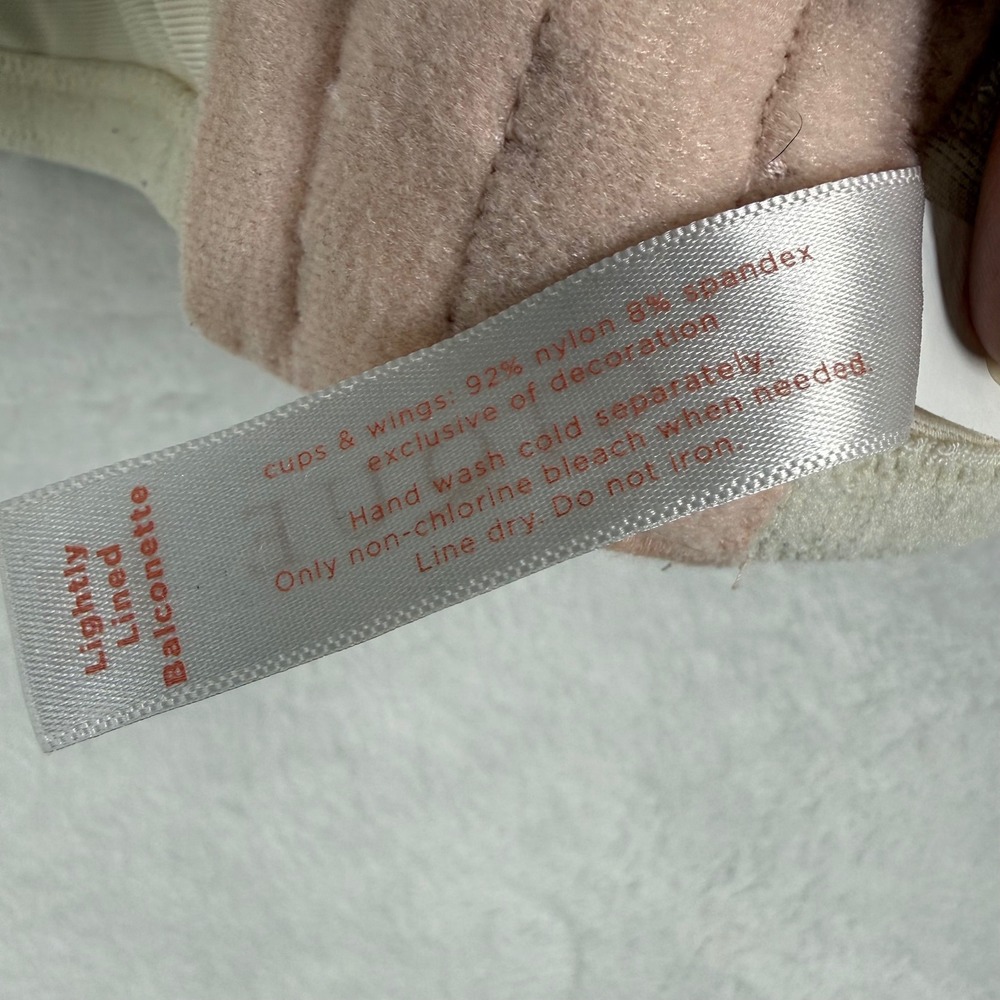 Cacique Lightly Lined Balconette‎ Bra 42DD Pink White Striped - Picture 4 of 7